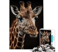 Puzzle de 1000 pièces pour Adolescents Girafe IA générative Jeu Familial Défi d'intelligence cérébrale Jouet addictif Cadeau d'art Activités familiales (Dimensions 38x26cm)