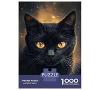 Puzzle De 1000 Pièces pour Adolescents Golden Eyes, Black Gaze Puzzle Adulte Jeu Manuel Amusant Et Humoristique Interaction Parent-Enfant 52x38cm/1000pcs