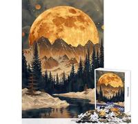 Puzzle de 1000 pièces pour Adolescents Golden Moon Valley Jeux Amusants Motif à Assembler soi-même Jouet de Collection pour Artistes Beaux-Arts (38x52cm)