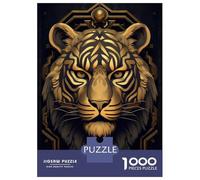Puzzle De 1000 Pièces pour Adolescents Golden Tiger Art Puzzle Jeu Manuel Difficile Difficile Cadeaux pour Les Amis Et La Famille 70x50cm/1000pcs