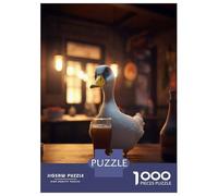 Puzzle De 1000 Pièces pour Adolescents Goose Drinking Beer at Bar Puzzles pour Adolescents - Jeu Manuel - Une Œuvre d'art - Cadeaux Uniques pour Un Anniversaire Ou Noël 52x38cm/1000pcs