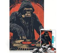 Puzzle de 1000 pièces pour Adolescents Gorilla DJ Start The Party, décoration Murale, Difficile et Stimulant, Jeu Cadeau 50x75cm
