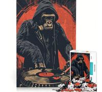 Puzzle de 1000 pièces pour Adolescents Gorilla DJ Start The Party, Jeux de société, pour s'amuser en Famille, Collection d'artistes, Beaux-Arts 38x52cm