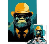 Puzzle de 1000 pièces pour Adolescents Gorilla Mafia Boss Défi cérébral et intellectuel Jouet addictif Jeu éducatif Difficile Excellent Cadeau (Dimensions 38x52cm)