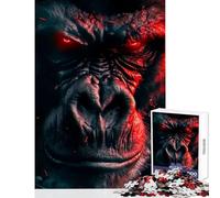 Puzzle de 1000 pièces pour Adolescents Gorille en colère Jeu de Construction à Faire soi-même Idée Cadeau et Jeu Familial Renforce l'amour au Sein du Couple Dimensions 38x52cm