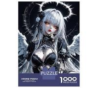 Puzzle De 1000 Pièces pour Adolescents Gothic Anime Angel Puzzles pour Adolescents - Jeu Manuel - Une Œuvre d'art - Cadeaux Uniques pour Un Anniversaire Ou Noël 52x38cm/1000pcs