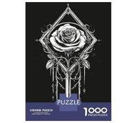 Puzzle De 1000 Pièces pour Adolescents Gothic Rose Puzzle pour Adultes Jeu Manuel Décoration Murale Cadeaux pour Amis Et Famille 52x38cm/1000pcs