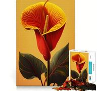 Puzzle de 1000 pièces pour adolescents, grand et beau motif floral, coupe lisse, jeu de réflexion artistique, cadeau de détente, temps de jeu, Noël, art de loisirs (38 x 26 cm)
