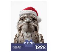 Puzzle De 1000 Pièces pour Adolescents Great Potoo with Santa Hat Puzzle Anti-Stress, Amusant Et Original, Cadeau Unique pour Un Anniversaire Ou Noël 52x38cm/1000pcs