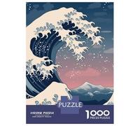 Puzzle De 1000 Pièces pour Adolescents Great Wave Print Puzzle pour Adultes Jeu Manuel Défi Difficile Est Idéal comme Cadeau 38x26cm/1000pcs