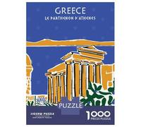 Puzzle De 1000 Pièces pour Adolescents Greece Le Parthenon Puzzle pour Adolescents Analyse Et Logique Difficile Et Stimulant, Idéal comme Cadeau 38x26cm/1000pcs