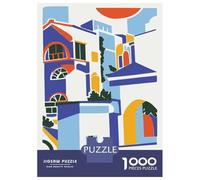 Puzzle De 1000 Pièces pour Adolescents Greece Santorini Puzzles pour Adultes Analyse Et Logique Chaque Pièce Est Unique - Casse-tête Jeux De Société Familiaux 52x38cm/1000pcs