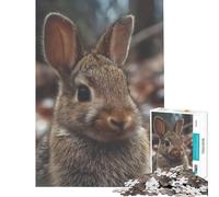 Puzzle de 1000 pièces pour Adolescents Gros Plan d'un Lapin Brun Jeu Pratique et Stimulant Idée Cadeau Découpe de précision (Dimensions 38x26cm)