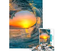 Puzzle de 1000 pièces pour Adolescents Gros Plan d'une Vague en mer Puzzle pour Adultes Jeu Manuel Défi Difficile Complexe à compléter (Dimensions 38x52cm)