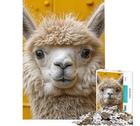 Puzzle de 1000 pièces pour Adolescents Gros Plan sur Le Portrait d'un alpaga Puzzle pour Adultes Jeu Pratique d'analyse et de logique Cadeau Anti-Stress (Dimensions 50x75cm)