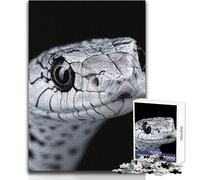 Puzzle de 1000 pièces pour Adolescents - Gros Plan sur Un Portrait de Serpent - Apaisant et Relaxant - Jeu de précision - Dimensions:38x26cm
