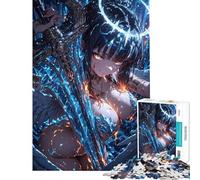 Puzzle de 1000 pièces pour Adolescents Guerrier Ange Anime avec épée Casse-tête pour Adultes Jeu de découpe de précision activités Amusantes à Faire à la Maison (Taille 38x52cm)