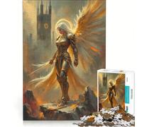 Puzzle de 1000 pièces pour Adolescents, Guerrier angélique, Jeu éducatif, décoration Murale, idéal comme Cadeau 38x52cm