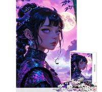 Puzzle de 1000 pièces pour Adolescents Guerrier au Clair de Lune dans la forêt enchantée Jeu éducatif idéal pour Les Adolescents Parfait Jeu Amusant pour développer la motricité Fine et Le Cerveau