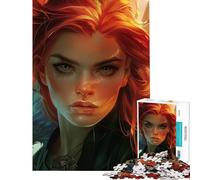 Puzzle de 1000 pièces pour Adolescents Guerrier aux Cheveux de Flamme Activités Amusantes à la Maison Jeu éducatif Familial pour Les 14 Ans et Plus 50x75cm