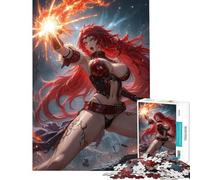 Puzzle de 1000 pièces pour Adolescents Guerrier aux Cheveux Roux flamboyants Stimule Le Cerveau l’Analyse et la logique Jeu éducatif pour Les 14 Ans et Plus (38x26cm)