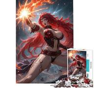Puzzle de 1000 pièces pour Adolescents Guerrier aux Cheveux Roux flamboyants Stimule Le Cerveau l’Analyse et la logique Jeu éducatif pour Les 14 Ans et Plus (50x75cm)