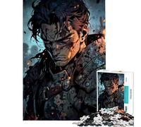 Puzzle de 1000 pièces pour Adolescents Guerrier Cramoisi balafré aux Yeux Rouges Brillants Jeu Difficile et Stimulant idéal pour la décoration et l’éducation à partir de 14 Ans (50x75cm)