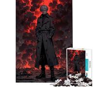 Puzzle de 1000 pièces pour Adolescents Guerrier de l'Apocalypse Cramoisi Légende Sombre de l'anime Activités Amusantes à la Maison Décoration Parfaite Jeux relaxants pour Les 14 Ans et Plus (38x26cm)