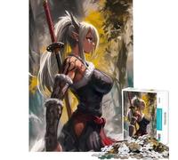 Puzzle de 1000 pièces pour Adolescents Guerrier démon avec Katana Jeu intellectuel et Relaxant Convient aux Couples Cadeau Amusant (Taille 38x52cm)