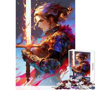 Puzzle de 1000 pièces pour Adolescents Guerrier Mystique et Chevalier Jeu Impossible Cadeau éducatif et ludique (38x26cm)