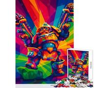 Puzzle de 1000 pièces pour Adolescents Guerrier Nain coloré avec Puzzle Galactique Profond Jeux de société en Famille activités Amusantes à la Maison pour Passer Le Temps (Taille 50x75cm)