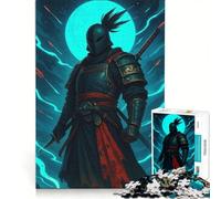 Puzzle de 1000 pièces pour Adolescents Guerrier samouraï Art numérique Jeu Manuel améliore la mémoire Cadeau pour Les Amis et la Famille 50x75cm