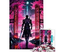 Puzzle de 1000 pièces pour Adolescents Guerrier samouraï Cyberpunk Masculin Difficile et Stimulant Jeu Anti-Stress et Casse-tête pour Les 14 Ans et Plus (38x26cm)