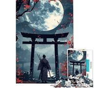 Puzzle de 1000 pièces pour Adolescents Guerrier samouraï Japonais Difficile et Stimulant décoration Murale Jouet à Monter soi-même pour Les 14 Ans et Plus (50x75cm)