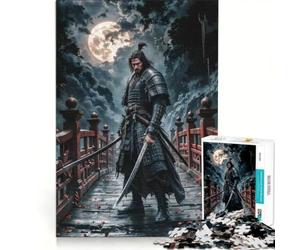 Puzzle de 1000 pièces pour Adolescents Guerrier samouraï Jeu Manuel améliore la mémoire Cadeau pour Les Amis et la Famille 38x26cm