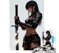 Puzzle de 1000 pièces pour Adolescents Guerrière à l'épée brisée sous la Pluie Jouet addictif pour cultiver la Patience et se détendre Jeu de dextérité (50x75cm)