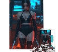 Puzzle de 1000 pièces pour Adolescents Guerrière Assassin Défi cérébral et intellectuel Jouet addictif Jeu éducatif Améliore la mémoire Cadeau d'anniversaire (Dimensions 75x50cm)