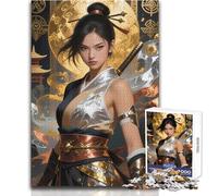 Puzzle de 1000 pièces pour Adolescents, guerrière avec épée, Jeu éducatif Impossible à Apprendre, Cadeau d'anniversaire (Taille 38x26cm)