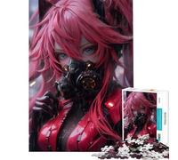 Puzzle de 1000 pièces pour Adolescents Guerrière avec Masque à gaz Jeu de Bricolage Difficile et Stimulant avec découpe de précision Convient aux 14 Ans et Plus (38x52cm)