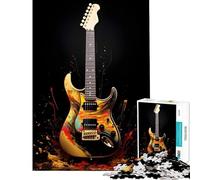 Puzzle de 1000 pièces pour Adolescents Guitare électrique Jeu Familial Stimulant l'intelligence et Le Cerveau Jouet addictif Cadeau Artistique Activités familiales (Dimensions 38x52cm)