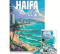Puzzle de 1000 pièces pour Adolescents, Haïfa, Israël, décoration Murale, Passe-Temps idéal Pendant Les Vacances, renforce Les Liens Amoureux 50x75cm