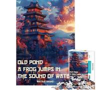 Puzzle de 1000 pièces pour Adolescents haïkus Japonais Art Mural Puzzles pour Adultes Jeux relaxants Cadeau d'anniversaire Difficile et Stimulant (Taille 50x75cm)