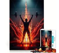 Puzzle de 1000 pièces pour Adolescents Haltérophilie et énergie débordante Jeu Stimulant pour Le Cerveau,emboîtement précis,sans espaces,activité relaxante en Groupe à l'intérieur (50x75cm)