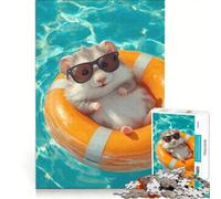 Puzzle de 1000 pièces pour Adolescents, Hamster Mignon, Jeu de réflexion, Difficile et Stimulant, idéal comme Cadeau pour Toute la Famille 50x75cm