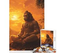 Puzzle de 1000 pièces pour Adolescents Hanuman en méditation Jeu éducatif idéal pour renforcer Les Liens Entre Les Couples Dimensions 50x75cm