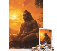 Puzzle de 1000 pièces pour Adolescents Hanuman en méditation Jeu éducatif idéal pour renforcer Les Liens Entre Les Couples Dimensions 38x26cm