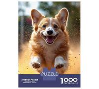 Puzzle De 1000 Pièces pour Adolescents Happy Corgi Mid-Air Puzzles pour Adolescents - Défi Difficile - Chaque Pièce Est Unique - Jouets Éducatifs 70x50cm/1000pcs