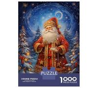 Puzzle De 1000 Pièces pour Adolescents Happy Xmas Santa Claus Puzzles pour Adolescents - Jeu Manuel - Une Œuvre d'art - Cadeaux Uniques pour Un Anniversaire Ou Noël 52x38cm/1000pcs