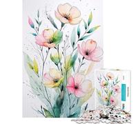 Puzzle de 1000 pièces pour Adolescents Harmonie des pétales Pastel Jeu éducatif et intellectuel Une œuvre d'art (Dimensions 38x52cm)