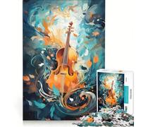 Puzzle de 1000 pièces pour Adolescents Harmonies de Violon hymnes angéliques Jeu Familial décoration Murale renforce Les Liens d'amour Entre Les Couples 38x26cm